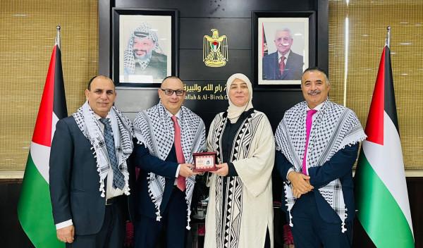 غنام تودع سفير نيكاراغوا لمناسبة انتهاء مهامه الرسمية في فلسطين