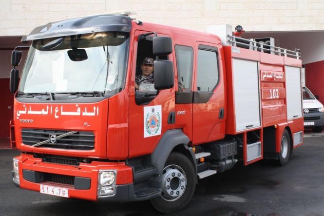 دعم أوروبي بمركبات وآليات إطفاء للدفاع المدني بالضفة