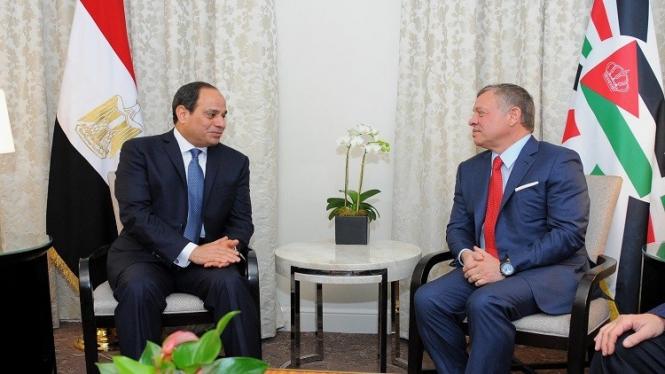 العاهل الأردني والرئيس المصري يؤكدان أهمية إطلاق مفاوضات جادة استنادا لحل الدولتين