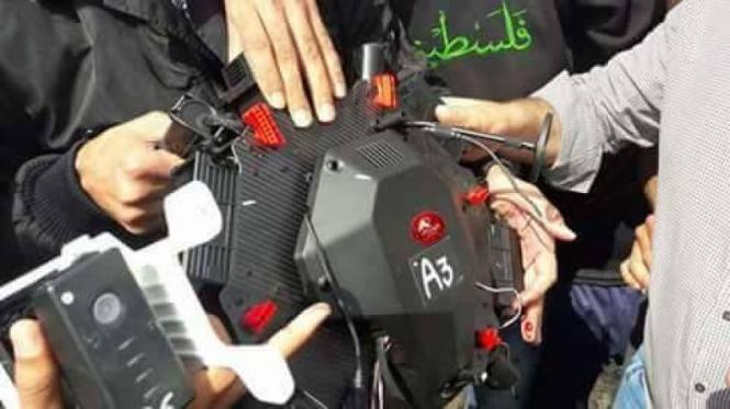 شبان غزة يسقطون طائرة تصوير اسرائيلية