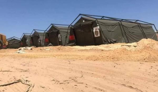 صور: إنشاء المستشفى الميداني المغربي غرب مدينة غزة